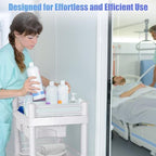 Mobile Medical Trolley Cart 3-Tier 220Lbs Utility Carts for Ultrasound - Image 4