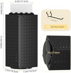 Urban Deco 360° Rotating Pegboard Display Stand - 24 Hooks, Signage, Black - Image 2