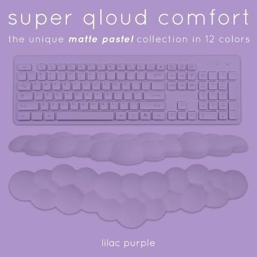 Purple Cloud Keyboard Wrist Rest – Create-ables Qloud Purple Wrist Rest for Computer Keyboard and Mouse, Ergonomic Memory Foam Wrist Pad with Non-Slip Base, Includes Cloud Mouse Pad - Image 3