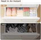 Criusia Drawer Organizer Clothes, 10 Pack Dresser Organizer for Baby Clothes, Underwear, Sock- Foldable Closet Organization and Storage Dividers Bins for Nursery, Bedroom (Oatmeal) - Image 5