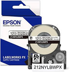 LABELWORKS Epson 212NYLBWPX Nylon Tape - Black on White - 1/2" (12mm), 19ft by EpsonLABELWORKS