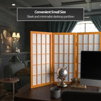 2 ft. Short Desktop Window Pane Shoji Screen - Honey - 6 Panels - Image 2
