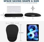 Ergonomic Mouse Pad and Keyboard Wrist Rest with Massage Design, Space-Saving Mouse Pad Wrist Support, Memory Foam Wrist Rest with Non-Slip PU Base for Computer Desk, Black - Image 6