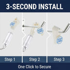 DTGN 200Pcs 4mm Magnetic Peg Hook Locks ABS Plastic, White - Image 5