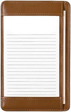 Levenger Pocket Briefcase Leather Pocket Notepad 3x5 Index Card Holder Organizer, Saddle by Levenger