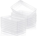 Wenqik Set of 12 Small Plastic Baskets for Organizing, Clear by Wenqik