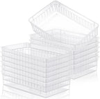 Wenqik Set of 12 Small Plastic Baskets for Organizing, Clear by Wenqik