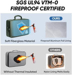 BALEINE Fireproof Document Box with Lock, Waterproof Fire Safe File Bag - Image 6