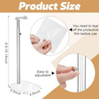 AceOrbit 3 Pcs Acrylic Purse Display Stand, 9.5" to 16" Clear Handbag Rack - Image 2