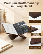 UCEC Brown Wooden Book Stand, X-Frame Open Book Holder for Bible, 15.8-in - Image 3