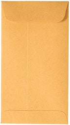 JAM PAPER #6 Coin Business Envelopes with Peel and Seal Closure - 3 3/8 x 6 - Brown Kraft Manila - Bulk 500/Carton by JAMPaper