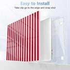 for MacBook Pro 16 inch Case 2019 2020 Release Model A2141, Plastic Hard Shell Cover with Keyboard Cover & Screen Protector for MacBook Pro 16 inch with Touch Bar, Red Stripes - Image 5