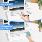 2 Pack Desktop Glass Whiteboard with Storage, Desk Dry Erase White Board - Image 5