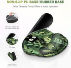 Large Desk Mat, Cute Anime Cats Gaming Mouse Pad, Desk Pad Protector, XXL Mousepad + Keyboard Wrist Rest+Mouse Wrist Rest+Coaster Set with Ergonomic Desk Pad for Home Office PC Computer, Green Leaves - Image 6