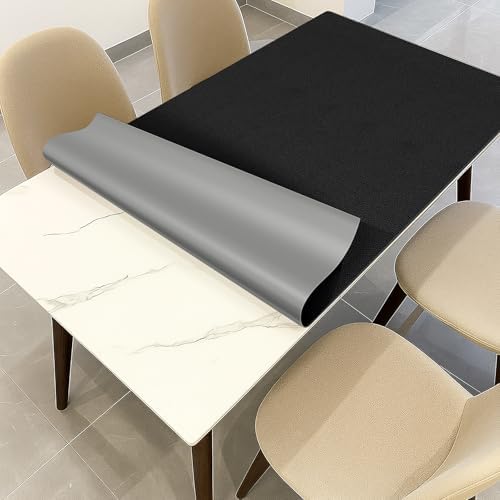 Warmstar Leather Table Cover 24 x72 Inch, 1.8MM Thick PVC Table Protector Waterproof, Desk Cover Protector Non-Slip Table Pad for Kitchen, Dresser, Gaming Desk,Dining Room Table by Warmstar