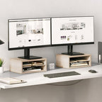 Ballucci 2-Tier Wooden Desk Organizer, Office Desk Organization, Mail Sorter, Paper Tray, File Folder Holder, Desktop Paper Organizer, Desk Organizers and Accessories, Natural Wood - Image 4