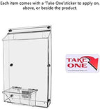 Brochure Box with Lid Metal Mount Clear Acrylic Outdoor Advertisement Caddy Holds 8.5" x 11" Flyers and 3.5" x 2" Business Cards with Take One Sticker Hangs On Smooth Surfaces by Marketing Holders - Image 6