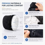2 PCS Car Pillow for Driving Seat Soft Suede Headrest Neck & Lumbar Support - Image 5