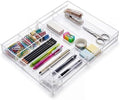 Briwooody Clear Acrylic Drawer Organizer Expandable,11 Compartments,Small by Briwooody
