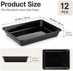 Defresit 12 Pcs Letter Size Flat Storage Paper Trays for Classroom - Image 2