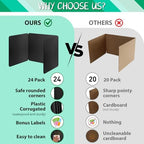24 Pack Desk Dividers for Students, Waterproof Durable Plastic Testing Dividers Privacy Folders for Classroom, Easy to Clean, Desk Privacy Panel Classroom Shield Folder Boards Teacher Supplies - Image 3