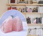 Rose Quartz Bookends Decorative Pink Crystal Stone Book Holders Heavy Duty - Image 6