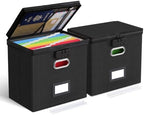 Oterri Lockable File Box Small 2-Pack Hanging Organizer for Letter-Size by Oterri