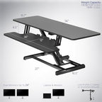 VIVO Black 36 inch Electric Desk Converter, DESK-VE36B - Image 3