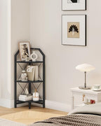 CHOEZON 3-Tier Corner Shelf, Industrial Corner Bookshelf, 35.4" Storage Stand, Plant Stand Display Shelf, Bookcase for Bedroom, Living Room, Home Office, Black TCJ03BB ﻿ - Image 6