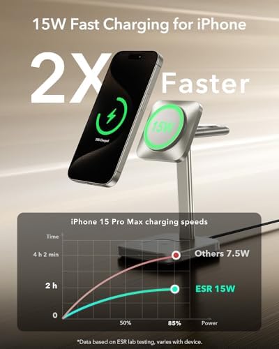 ESR 3 in 1 Wireless Charging Station, Magsafe Charger for iPhone 17-12 - Image 3