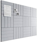 Bumusty 48" x 36" Large Cork Board Alternative, Soft Gray by BUMUSTY