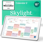 Skylight Calendar 2 – 15" Touchscreen Digital Calendar, Shadowbox, Silver by Skylight