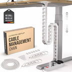 Ultimate Setup Under Desk Cable Management Vertebrae - Perfect for Sit Stand Desk - White, 133 cm by UltimateSetup
