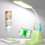 LED Desk Lamp with 10W Wireless Charging & Pen Holder, Light Green by Sailstar