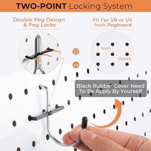 INCLY 320PCS Pegboard Accessories Organizer Kit with Peg Borad Hooks & Bins - Image 5