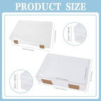 12 Pcs Clear Paper Storage Box, Brown, 12.4 x 9.84 x 1.18 Inches - Image 2