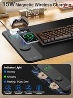 Magnetic Wireless Charging Mouse Pad, 31.5"x15.8" Large Desk Mat - Image 2