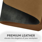 LEATHER VILLAGE Real Leather Desk Pad 3mm Thick Double Layer Desk Mat Olive. - Image 4