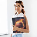 JIPONI 3 Ring Binder Basketball Fire 1 Inch Round Binders for Men Women Students, Cute File Organizer for Office Home School - Image 5