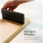 KIVY Dual Monitor Riser With Integrated Metal Shelf - Wooden Desk Shelf - Image 5