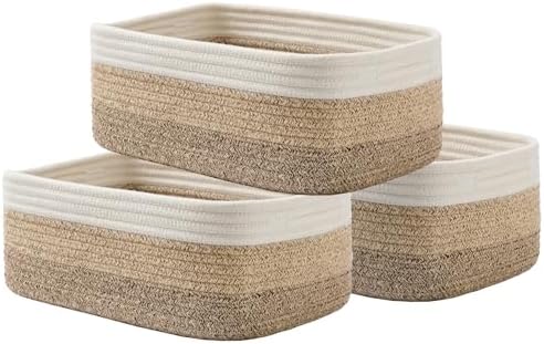 KALLAX Small Woven Storage Basket for Organizing, 13.5x9.5x5 inches, 3 Pack by KALLAX