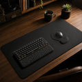 3-Piece Ergonomic Desk Mat Set,Memory Foam Wrist Rest for Gaming Desk,Black by HOME