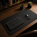 3-Piece Ergonomic Desk Mat Set,Memory Foam Wrist Rest for Gaming Desk,Black by HOME