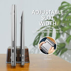GEVO Vertical Laptop Stand for Desk - Laptop Holder for MacBook and Other Laptops - Wooden Office Desk Accessories - Image 2