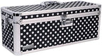 Vaultz Combination Lock Box - Pack of 1-19.24 x 6.7 x 7.24 Inch Doublewide Safe with Key and Combo Lock for Important Documents, Medicine & Money - Black & White Polka Dot by Vaultz