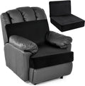 HOMBYS Foam Recliner Chair Cushions for Elderly, 4" Thick Chair Pads with Back Support for Office, Non-Slip Medium Firm Seat Cushion with Lumbar Pillow (Black, 22"x22"+13" Backrest) by HOMBYS
