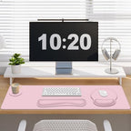 Mouse Pad Desk Pad Protector, Keyboard Wrist Rest + Mouse Pad Wrist Rest +Coaster, Large Gaming Pad for Computer Keyboard Laptop, XXL Desk Mat Writing Pad for Office and Home, Pink - Image 6