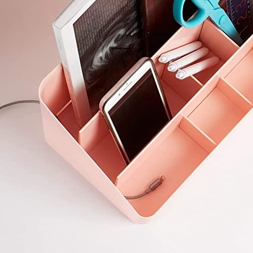 Poppin Desk Organizer with 3 Tiers, Sliding & Removable Dividers, Charging Station - All-in-One Workspace Organizer for Office Supplies, Desktop Organizer - Image 3