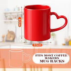 Pickmesh Colorful Ceramic Coffee Mugs Set of 6, 10 Oz Rainbow Cups - Image 2
