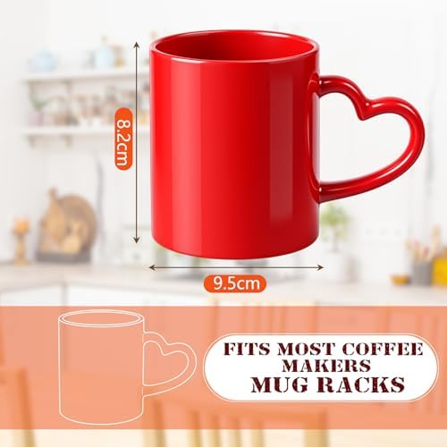 Pickmesh Colorful Ceramic Coffee Mugs Set of 6, 10 Oz Rainbow Cups - Image 2